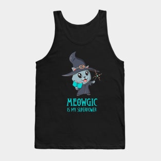 Cute Cat Magic Wizard Kitty Funny Gamer Tank Top